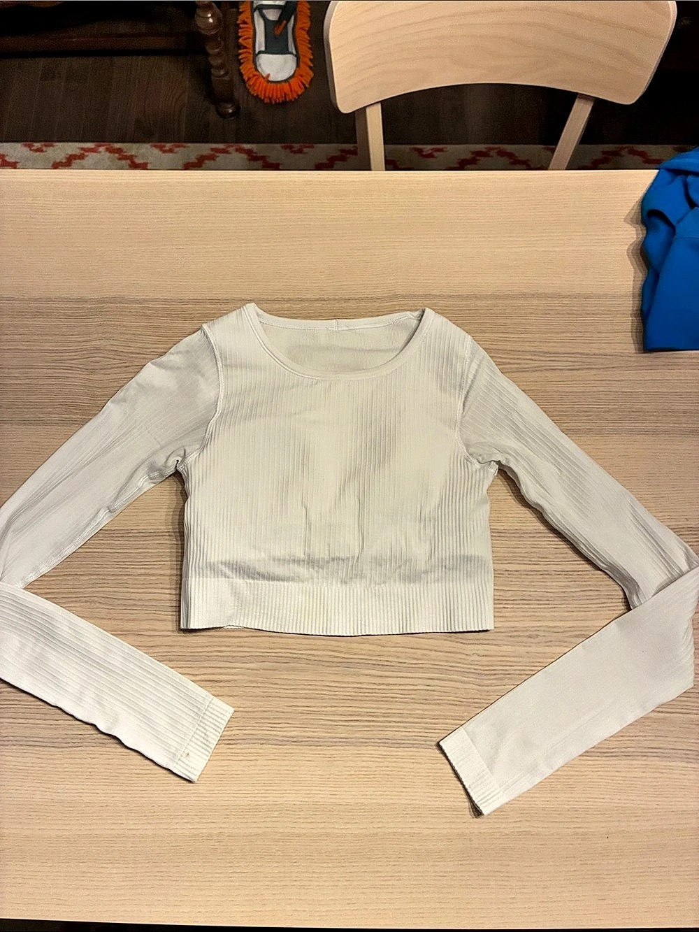 lululemon Ebb to Street Long Sleeve Ribbed Cropped Top Size 4